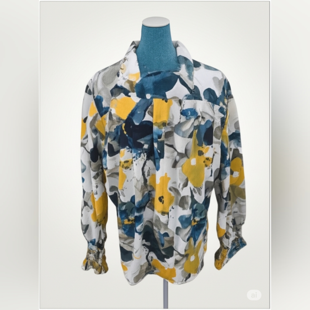 Men's Multicolor Abstract Print Shirt